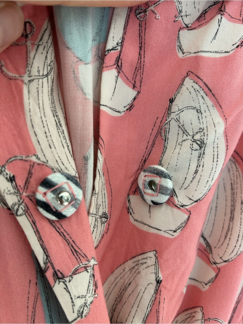 Anthropologie Maeve Tourista Romper Pink Sailboat Print Resort Nautical Size 2 - Picture 7 of 10